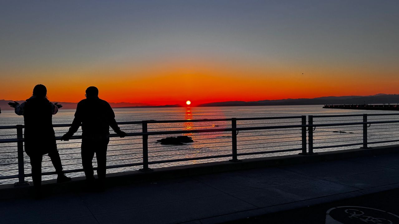 Breakwater Walkway at sunset Breakwater Walkway at sunset
