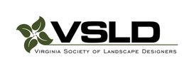 Logo of Virginia Society of Landscape Designers with green leaf motif.
