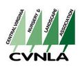 Logo of Central Virginia Nursery & Landscape Association with green stylized leaves.