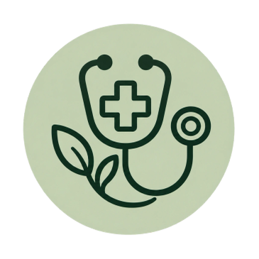 Medical and nature combined icon.