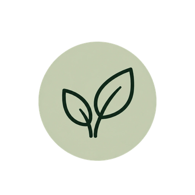 Simple leaf icon representing nature.