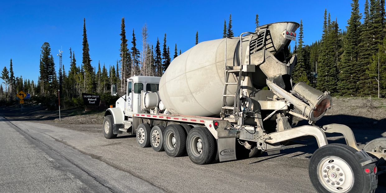 Concrete mixer at Lost Trail Ski area.