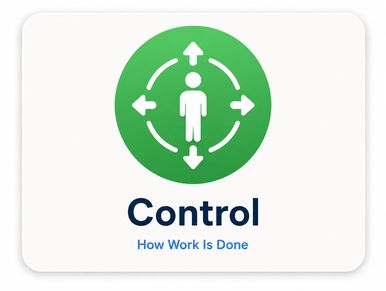 Control over how work is carried out