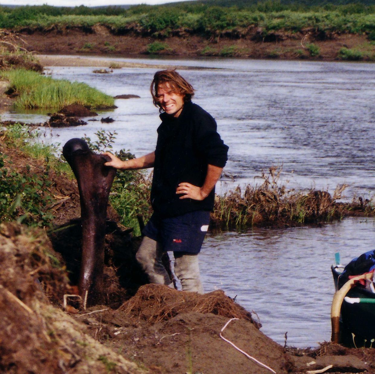 North Slope, Alaska - 45 minutes to dig a mammoth femur out of permafrost!