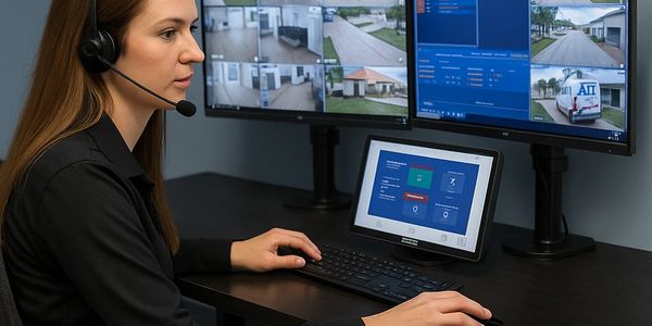 Premier Security monitoring center staff on duty in Port St. Lucie, FL