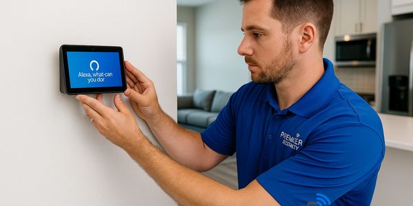 Google Nest Hub and Amazon Alexa smart home voice assistant setup by Premier Security