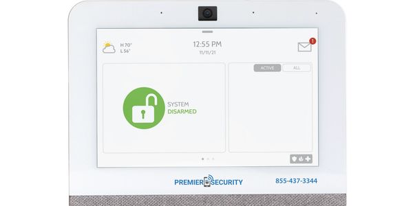 Business security system control panel installed in Port St. Lucie office