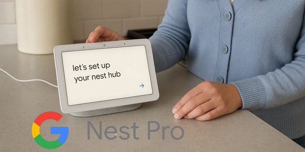 Premier Security connecting a Google Nest Hub during a smart home setup