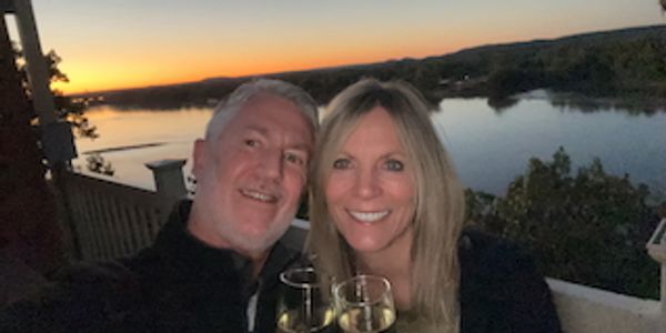 Sitting on Our Deck in Wine Country