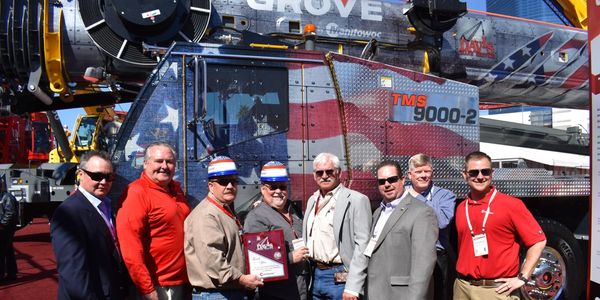 celebrates purchase of Grove TMS9000-2 at CONEXPO 2017