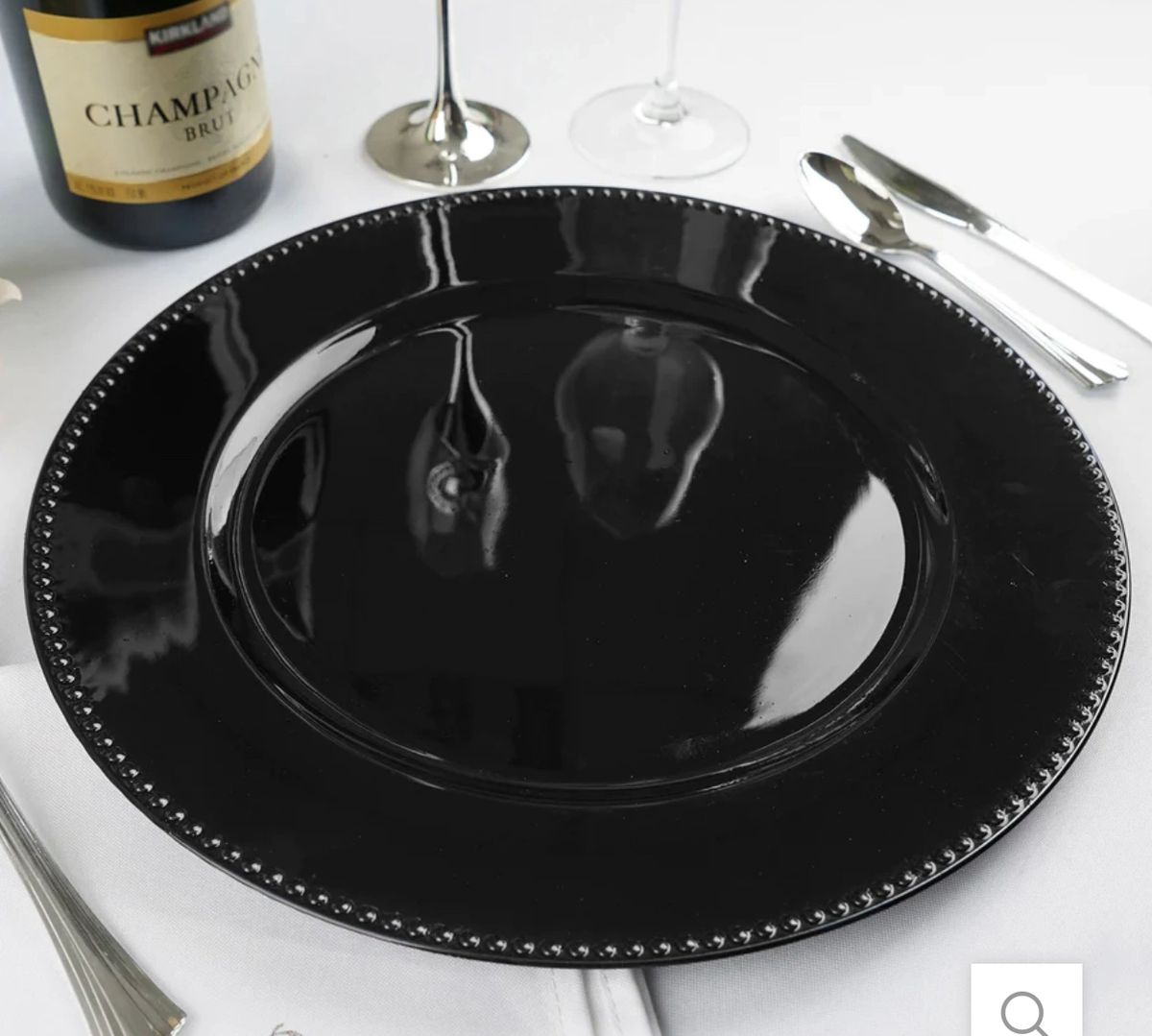 Black Charger Plate
