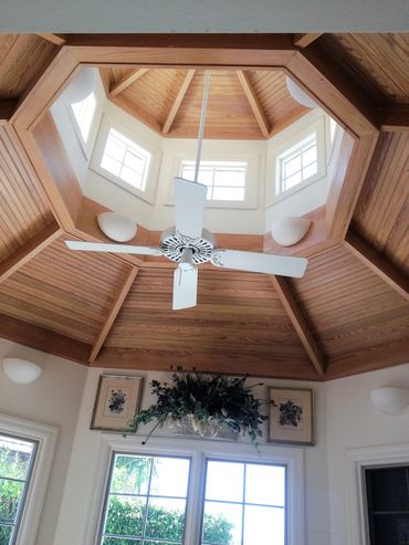 Beautifully trimmed out cupola and ceiling!