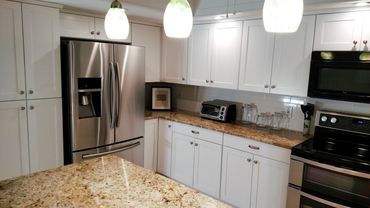 Aspen- White Shaker style kitchen cabinet renovation!