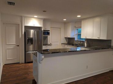 Rowley- White shaker style kitchen cabinet renovation!