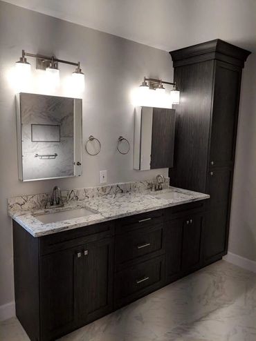 Rowley- Custom finish bathroom vanity!