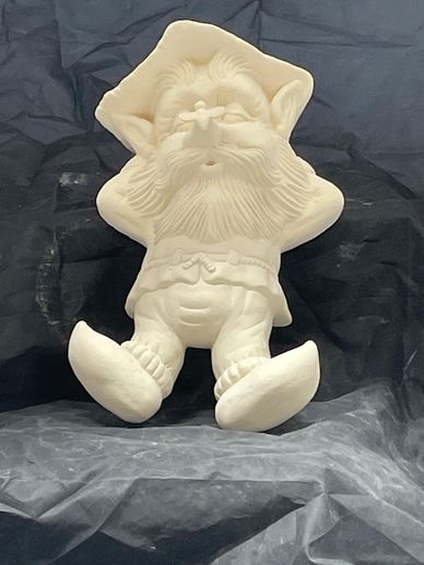 "Ugly" Garden Gnome
lying on his back, snoring
14in. Long 5in. High