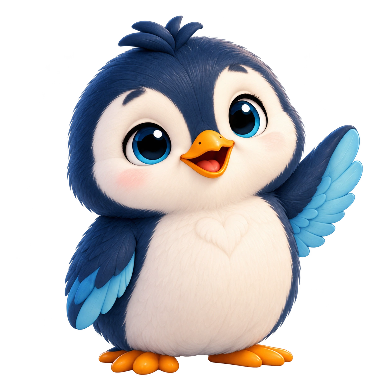 Popsi, the hopeful POPWAT penguin, smiling in the homepage hero.