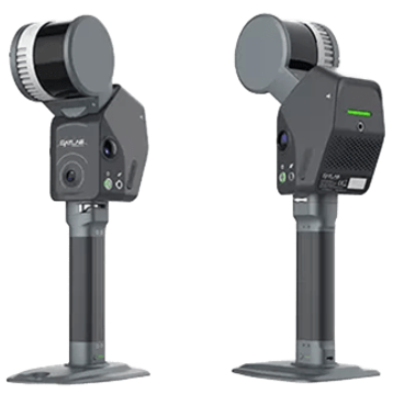 Two modern handheld devices with circular tops and cameras.