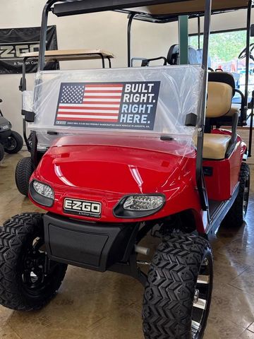 E-Z-GO TXT golf cart. It is a versatile model available in both gas and electric versions. E-Z-GO TX