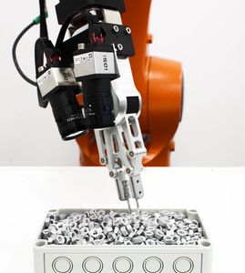 AI Vision on a robot used for picking nuts from a bin.