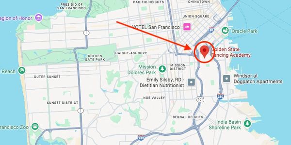 Golden State Fencing Academy in San Francisco at 175 De Haro Street.