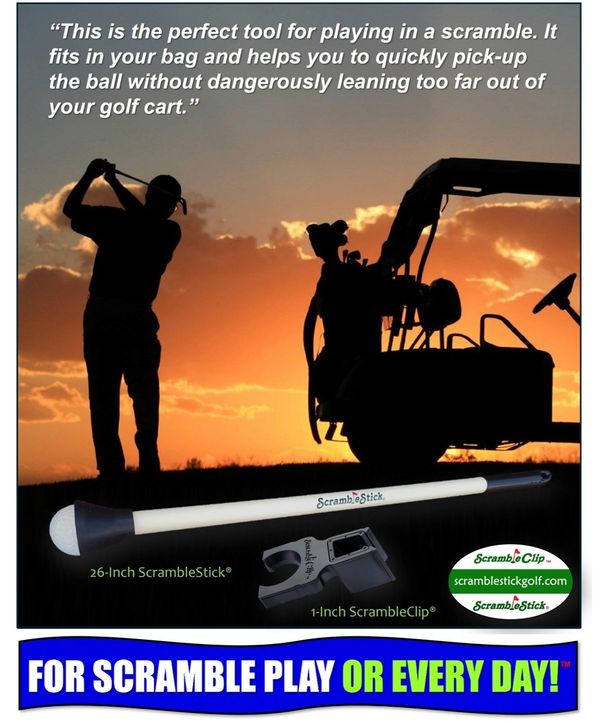 ScrambleStick gimme grabber ball retriever golf door prizes ScrambleClip picker upper Scramble Stick