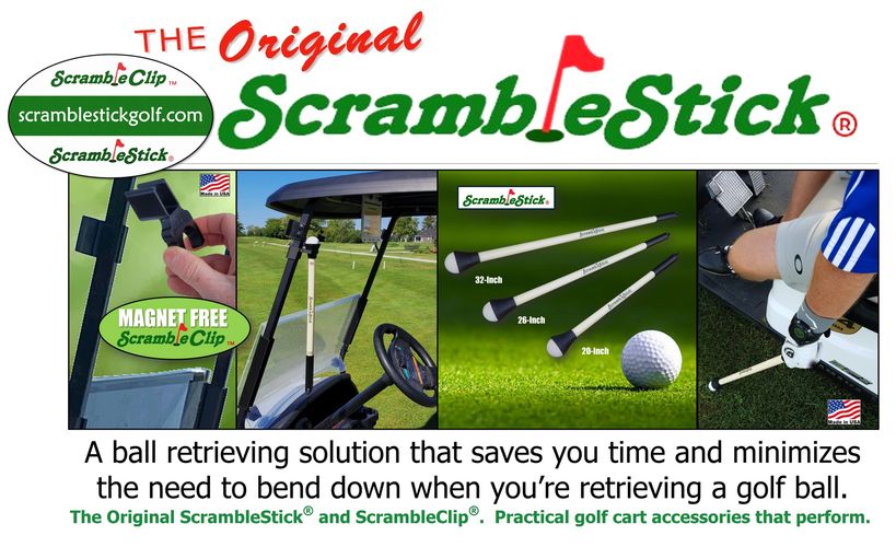 ScrambleStickGolf scramblestick scramble stick ball retriever gimme grabber scrambleclip clip holder