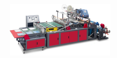 Double Lanes Courier Bag Making Machine, which can produce PE poly mailer bags for delivery packagin