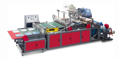 Double Lanes Courier Bag Making Machine, which can produce PE poly mailer bags for express delivery