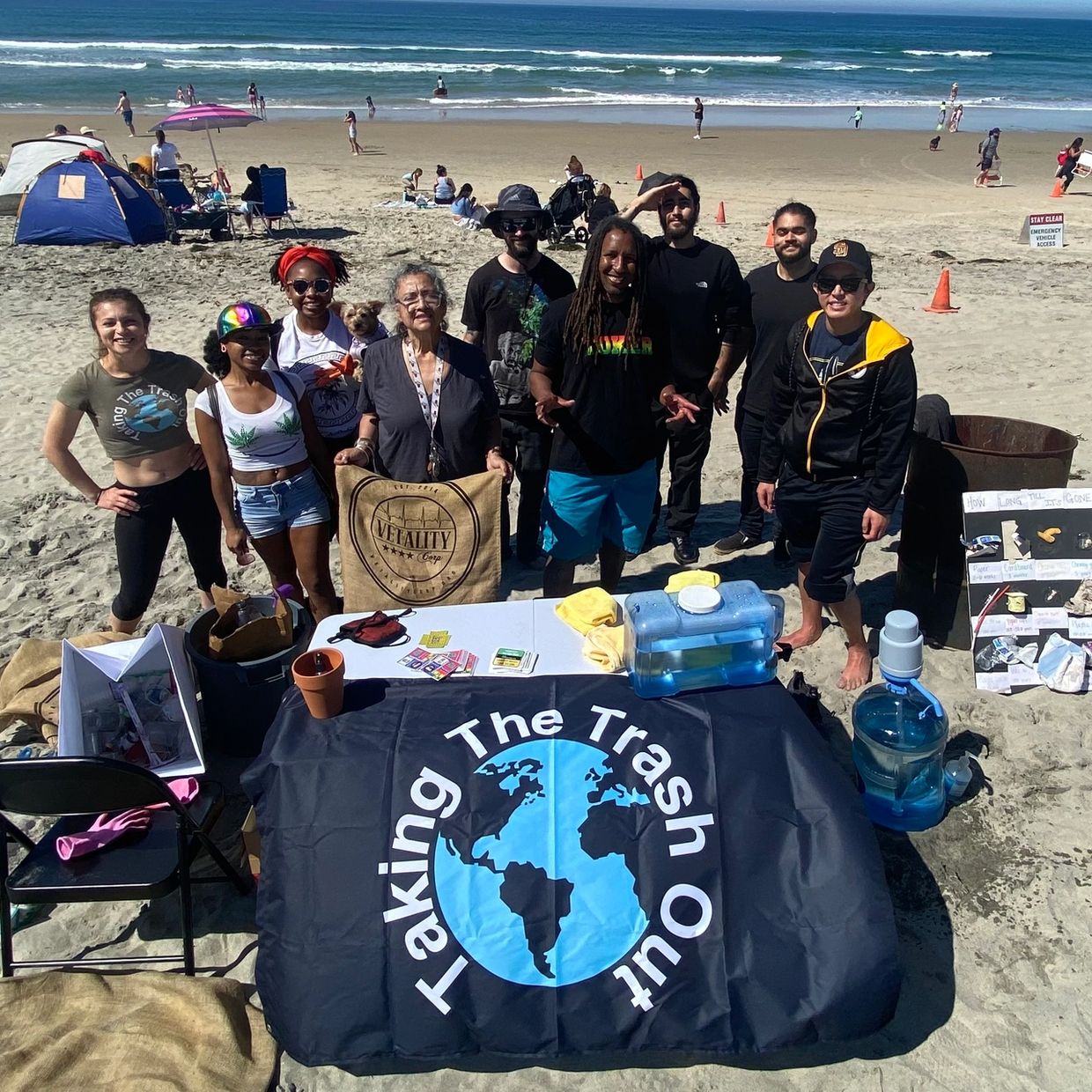 Beach Clean Up Group Photo May 2023 in Mission Beach, California.
