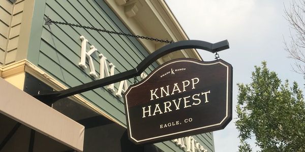 Knapp Harvest, Eagle, Colorado, Custom Signage, CNC Routing, Craftsmanship, Artist, Fine Signs