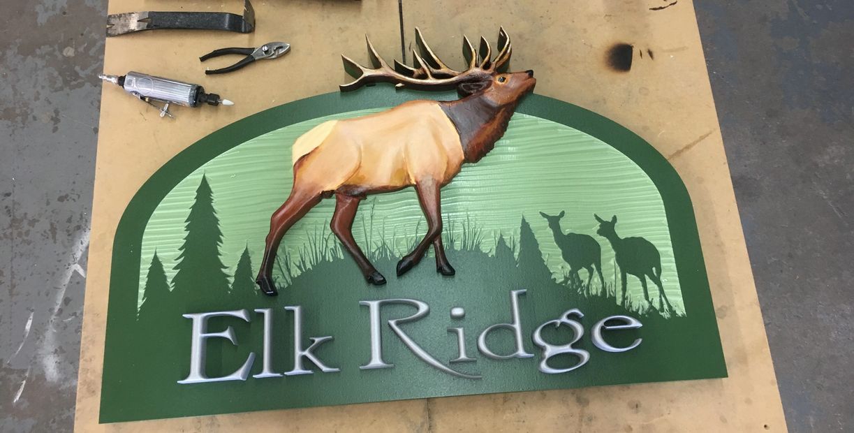 Elk Ridge, Vail, Colorado, Custom Signage, CNC Routing, Craftsmanship, Artist, Fine Signs