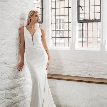bridesmaid dresses kilkenny Tilly Satin High Neck Bridesmaid Dress main image 1
