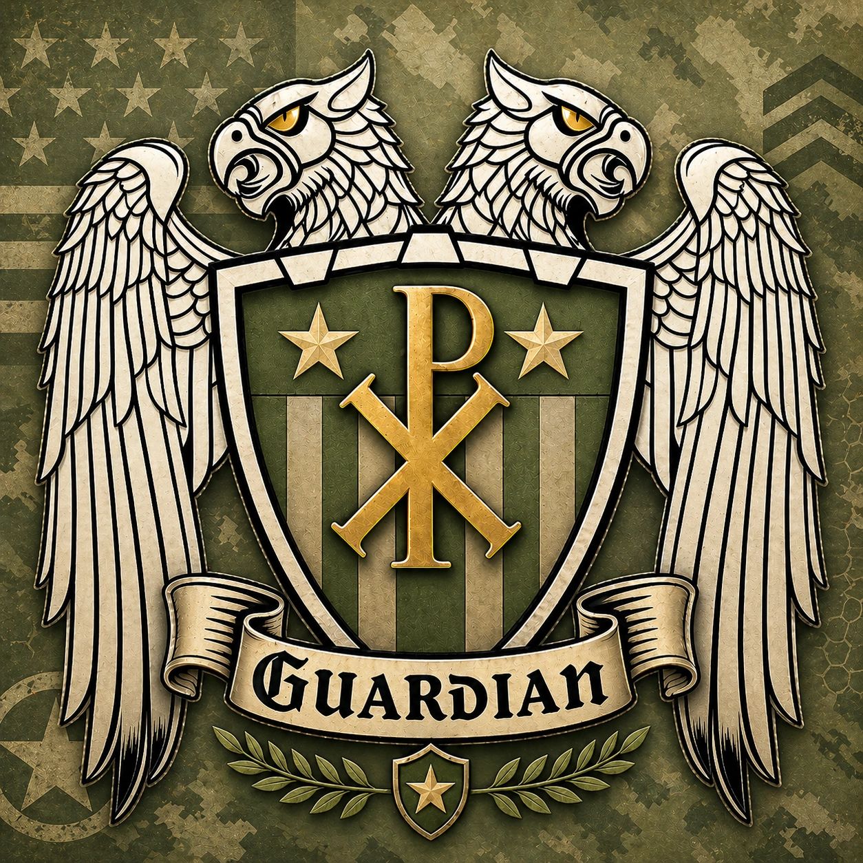 A double-headed eagle emblem with a shield and the word 'Guardian' below.