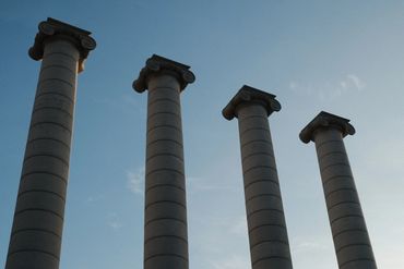 Four columns in Barcelona, Spain.
