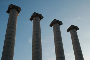 Four columns in Barcelona, Spain.