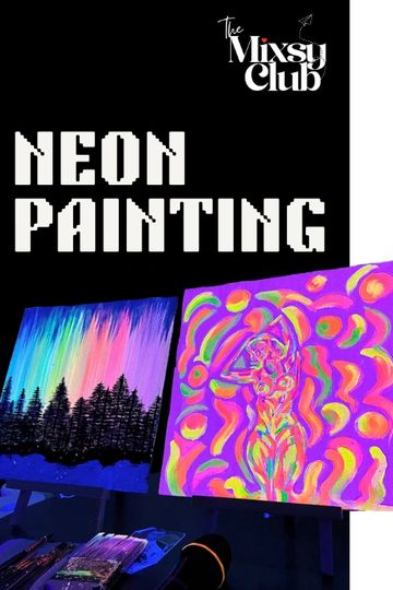 Paint glowing neon art under UV lights for a bold bright masterpiece that pops