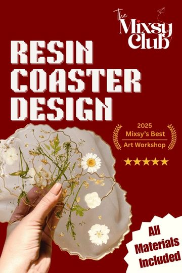 Design stunning resin coasters with your own colors, glitter, and dreamy patterns