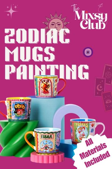 Paint a ceramic mug inspired by your star sign personalized aesthetic and totally you