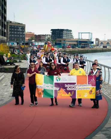 Parade celebrating Canadian Multiculturalism Day.