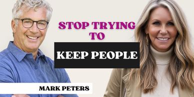 Inspirational quote with two smiling people.