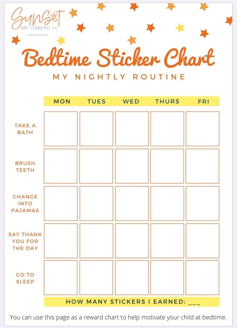 How To Use A Toddler Bedtime Sticker Chart How To Use A Toddler Bedtime Sticker Chart