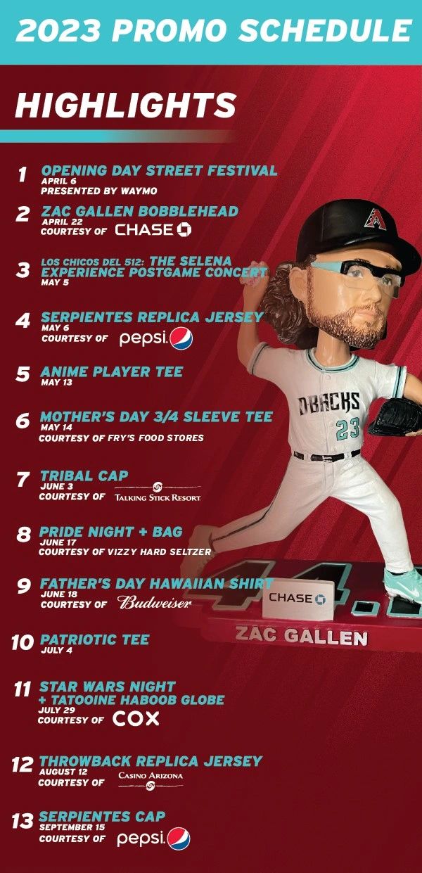 Diamondbacks' promotional schedule includes Father's Day Hawaiian shirt