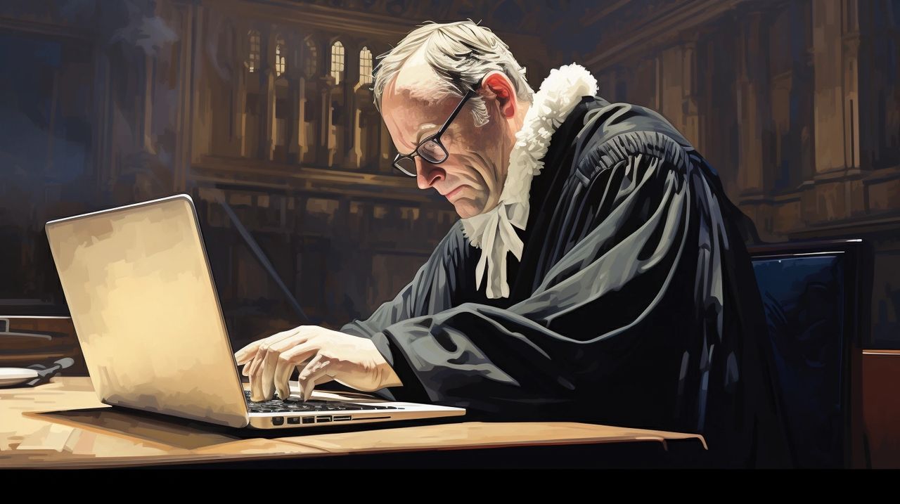 Judge making a decision using an algorithm Judge making a decision using an algorithm