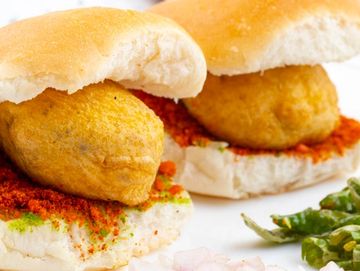 This snack is the heart of Mumbai . its made of potato patty push inside brioche bun and drizzle swe