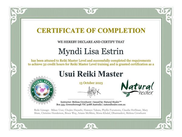 Reiki Healing Certification