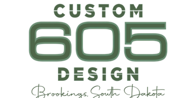 Logo of Custom 605 Design, Brooklyn South Dakota.