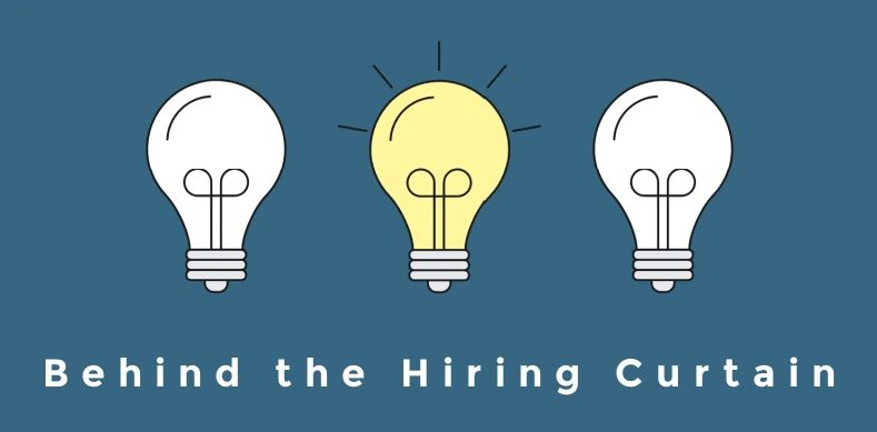 Three light bulbs with one glowing, symbolizing ideas and hiring insights.
