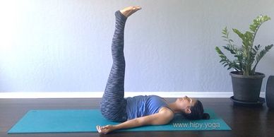 Viparita Karani, reclined legs raised