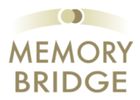 Minimalist logo for Memory Bridge with two overlapping circles.